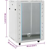  Komunikacijski ormarić 15U 19" IP20 sivi 60 x 45 x 86 cm | shoptok.hr