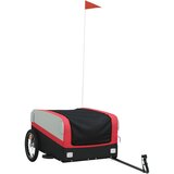 Prikolica za bicikl crno-crvena 45 kg željezna | shoptok.hr
