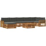  Set vanjskih sofa 8 pcs Prirodna i antracit | shoptok.hr