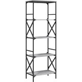  Regal za knjige 5 razina siva boja hrasta 59x35x171 cm drveni | Eponuda.ba