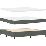  Kutna oprugasta postelja s madracem i LED svjetlom u tamno sivoj boji 200x200 cm tkanina | shoptok.hr