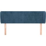  Vzglavje z ušesi temno modro 147x23x78/88 cm žamet, (20935926) | Shoptok.si