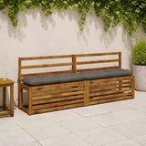  Jastučići za klupe VIANEN 2 kom. 100% poliester Siva - Siva 200 x 30 x 12 cm | shoptok.hr