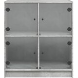  Bočni ormarić sa staklenim vratima boja betona 68x37x75,5 cm | Eponuda.com