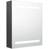 vidaXL LED kopalniška omarica z ogledalom siva 50x14x60 cm, (20801580) Cene