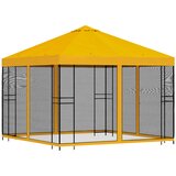  Vrtna sjenica sa stranicama 3 x 3 m Žuta Poliester i čelik | shoptok.hr