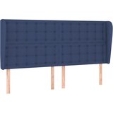  The Living Store Vzglavje z ušesi modro 163x23x118/128 cm blago - Vzglavje, (21452073) | Shoptok.si