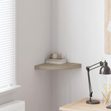  Plutajuća kutna polica boja hrasta 35 x 35 x 3,8 cm MDF | shoptok.hr