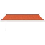 vidaXL Zložljiva tenda oranžna in rjava 3x2,5 m blago in aluminij | Shoptok.si