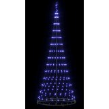 vidaXL LED božično drevesce Modra 138.5 x 138.5 x 399 cm Kovina | Shoptok.si