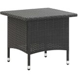vidaXL Čajni stolić crni 50 x 50 x 47 cm od poliratana | shoptok.hr