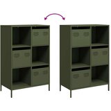 vidaXL Visoka komoda maslinastozeleni 68x39x103,5 cm od čelika | shoptok.hr