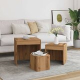 vidaXL Uklapajući stolići boja hrasta artisan 3 kom konstruirano drvo | shoptok.hr