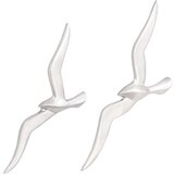 vidaXL zidni dekor Set od 2 Srebrna Aluminij 17 x 4 x 45 cm | shoptok.hr
