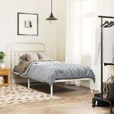 Metalni okvir za krevet s uzglavljem bijeli 90x200 cm | shoptok.hr
