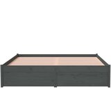  Posteljni okvir siv iz trdnega lesa 135x190 cm 4FT6, (20647372) | Shoptok.si