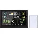 TE110B - meteostanica sa displejom u boji 5V/2xAAA crna