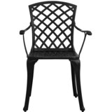  5-dijelni vrtni blagovaonski set crni od lijevanog aluminija | shoptok.hr