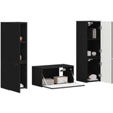 3 Komplet TV omaric 5 pcs Črna Konstruiran les, (5000132554) | Shoptok.si