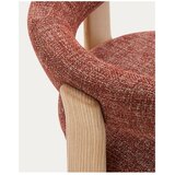 Kave Home Jedilni stol iz masivnega jesena v barvi terakote Granite – | Shoptok.si