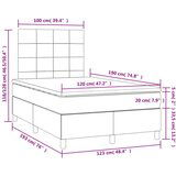  Krevet s oprugama i madracem LED smeđesivi 120x190cm od tkanine | shoptok.hr