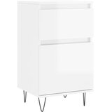  Komode 2 kom sjajne bijele 40 x 35 x 70 cm konstruirano drvo | shoptok.hr