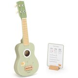 Viga drvena ukulele gitara za djecu zelena s notnim notama | shoptok.hr