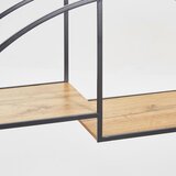 Livetastic regal 120/130/32 cm črna, barve hrasta | Shoptok.si