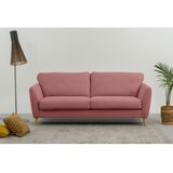 Scandic Rožnata sedežna garnitura iz rebrastega žameta 206 cm Paris – | Shoptok.si