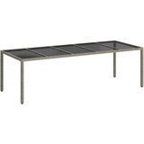  Stol za vrt Siva 250 x 100 x 75 cm poliratan | shoptok.hr