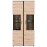 Mömax Vitrina Nature, Barva Hrasta, Črna | Shoptok.si