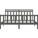  Za krevet od masivne borovine sivi 200 x 200 cm | shoptok.hr