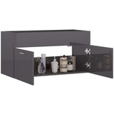 Ormarić za umivaonik visoki sjaj sivi 90 x 38,5 x 46 cm drveni | shoptok.hr