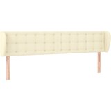  Uzglavlje s ušima krem 183x23x78/88 cm od umjetne kože | Eponuda.com