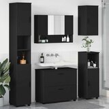 vidaXL Set namještaja za kupaonicu Zidne 5 pcs Crna 30 x 35 x 192 cm | shoptok.hr