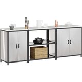  Kuhinjski set za pohranu 3 pcs Srebrna 240 x 50 x 92 cm | shoptok.hr