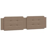  Posteljni okvir z LED lučkami kapučino 200x200 cm umetno usnje | Shoptok.si