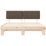  Krevetni okvir s tapiciranim uzglavljem Sivo-smeđa 200 x 200 cm | shoptok.hr