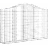  Lučne gabionske košare 2 kom 200x30x120/140cm pocinčano željezo | shoptok.hr
