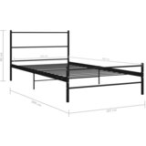 The Living Store Okvir za krevet crni metalni 100 x 200 cm | shoptok.hr