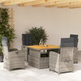 vidaXL 5-dijelni vrtni blagovaonski set sivi od poliratana | shoptok.hr