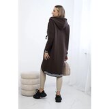 Kesi Brown zip-up hoodie | shoptok.hr