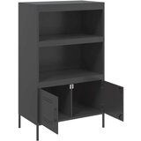  Visoka komoda crna 68 x 39 x 113 cm čelična | shoptok.hr