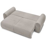 Bobochic Paris Svetlo siva/bež raztegljiva sedežna garnitura iz rebrastega žameta 257 cm Lucien – | Shoptok.si