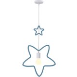 Candellux Lighting Bijela/svijetlo plava viseća svjetiljka s tekstilnim sjenilom Single – | shoptok.hr
