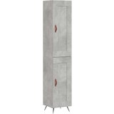 vidaXL Visoka omara betonsko siva 34,5x34x180 cm inženirski les | Shoptok.si