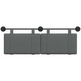  Držeće uzglavlje Zidne Tamno siva 150 x 55 x 5 cm tkanina - Tamno siva 140 cm bez LED svjetla | shoptok.hr