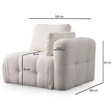 Atelier Del Sofa amaris 2 seater with pouffe white ugaona sofa | ePonuda.com