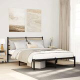 Maison Chic Kovinski Posteljni okvir - Dvoposteljna postelja - Zakonska postelja brez vzmetnice sonoma hrast 140x190 cm, (21694189) | Shoptok.si