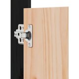  Vanjska kuhinjska vrata MEPPEL 2 kom crna 50x9x82 cm masivna borovina | shoptok.hr